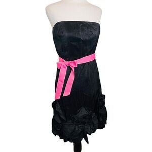 The Limited Event Cocktail Dress Black Flower Hem